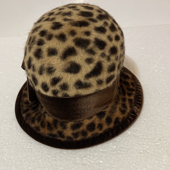 JEANNE MARIE LEOPARD PRINT WOOL HAT - Picture 5 of 8